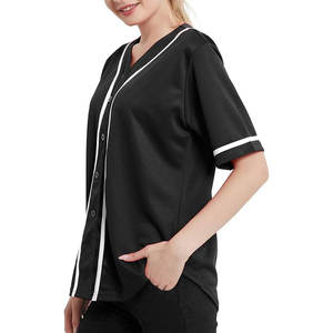 เสื้อซอฟต์บอลแบบเรียบสำหรับผู้ชายเสื้อเบสบอลแบบมีกระดุมไม่ติดโลโก้ตามสั่ง - Product Image 3