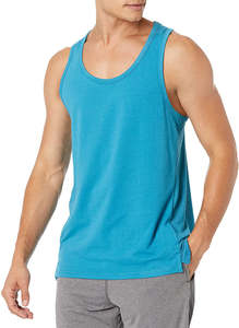 Débardeur côtelé sans manches en coton pour hommes, idéal pour le fitness et l'entraînement, prix abordable, débardeur uni pour hommes - Product Image 6