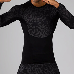 Camiseta de compresión personalizada de manga corta MMA BJJ Rash Guard con diseño sublimado y etiqueta privada - Product Image 2