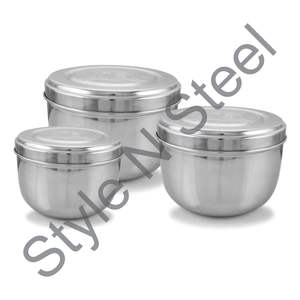 Best Seller Juego de cuencos para mezclar de acero inoxidable Contenedor de almacenamiento ecológico con características antideslizantes Precio al por mayor - Product Image 1