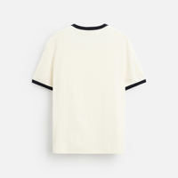 T-shirt court décontracté pour homme, col rond, coupe classique, en tissu côtelé contrastant de qualité supérieure, 300g, uni, respirant, lavé, anti-plis, anti-bouloches