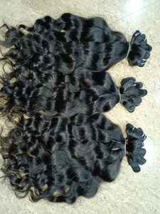 Extension de tissage de cheveux indiens Remy vierges non blanchis de 30 pouces, ondulés profonds, Style ample, sensation douce, extensions de cheveux humains naturels - Product Image 4