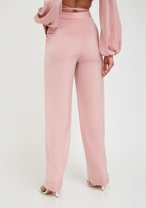 Pantalones de Vestir de Oficina para Mujer, Cintura Elástica Natural de Doble Pliegue, Corte Medio Ajustado, Tejido, Hechos en Vietnam - Product Image 4