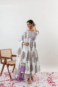 Vêtements indiens et pakistanais de haute qualité Lavande Anar Suit Set Stylish Kurti & Pants Direct From Manufacturer - Product Image 6