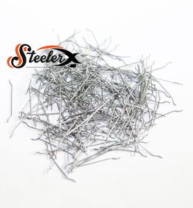 Fibra de Acero Suelta para Refuerzo de Construcción Steeler X 5050, Extremo Enganchado, Resistencia a la Tracción Normal, Acero Inoxidable Pulido, Hierro para Almacén - Product Image 1