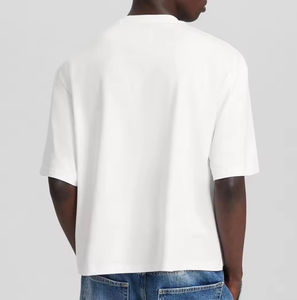 Ropa de calle Vintage desgastada para hombre, camiseta recortada de gran tamaño, transpirable, ligera, con cuello redondo, nueva ropa de verano a la moda - Product Image 4