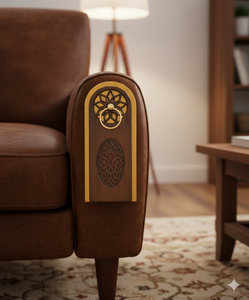 Accessoire de canapé en plastique décoratif Deniz Klapa, accoudoir avant, design moderne, couleur bambou, ergonomique, marque TEMOX, salle à manger, salon, maison - Product Image 2