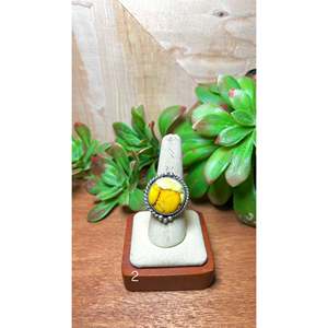 Zachariah David <b>Adjustable</b> <b>Ring</b> Honey Dahlia & Sterling Silver Gemstone Bezel Set Natural Stone for Everyday Wear - Product Image 3