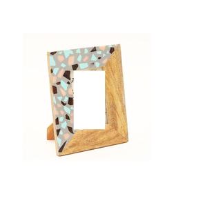 Cadre photo élégant en bois et résine avec logo personnalisé, taille et forme personnalisables, décoration moderne pour la maison, pièce de qualité supérieure - Product Image 4