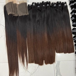 กลุ่มผมตรงกระดูก SDD สำหรับต่อผมมนุษย์ผมดิบเงางามด้านหน้า - Product Image 4