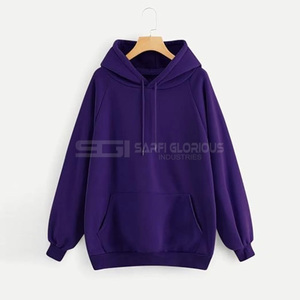 Sudadera con Capucha de Felpa 100% Algodón para Mujer, Cuello Redondo, Logotipo Personalizado, Suave, Ajuste Holgado para Invierno - Product Image 1
