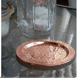 Dessous de verre en cuivre pour vaisselle de table faite à la main avec logo Offre Spéciale au design personnalisé Produit fait main 100% Dessous de verre en cuivre à vendre - Product Image 4