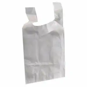 Plastic shopping bag custom logo four finger bag 50mic PE/PO handbag flat mouth hand bag ladies clothing store