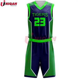 Ensembles de maillots et shorts de basketball unisexes personnalisés pour l'été, design tendance par transfert thermique, respirants, 100 % polyester, uniformes d'équipe - Product Image 2