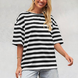 Printemps été nouveautés couleur unie haut sans manches O cou femmes t-shirts respirant personnalisé en gros nouveau design avant - Product Image 5