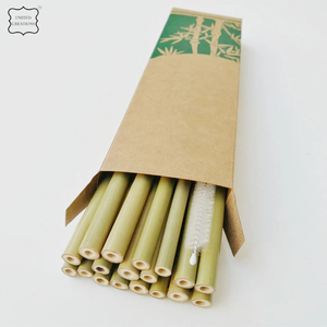 Meilleures ventes de pailles en bambou réutilisables écologiques Accessoires de bar avec logo personnalisé pour boire emballés dans une boîte - Product Image 3