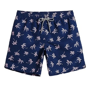 Shorts de bain pour hommes, imprimés fleurs, personnalisés, imperméables, en tissu poly-peau de pêche, style hawaïen, collection 2026, vente chaude - Product Image 3