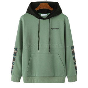 เสื้อฮู้ดผู้ชาย XL แฟชั่นที่ดีที่สุดผ้าคอตตอนผสมโพลีเอสเตอร์สีพื้นแบบปรับแต่งโลโก้ฤดูหนาว - Product Image 1