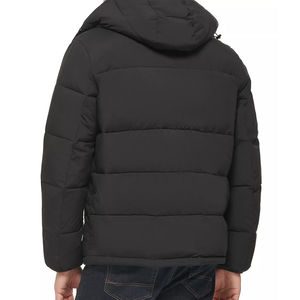Manteaux matelassés en duvet grande taille vestes bouffantes à capuche pour hommes veste matelassée de haute qualité avec logo personnalisé imprimé pour hommes - Product Image 2