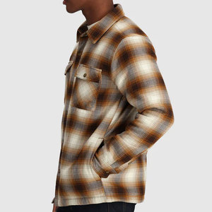 Camisa de Franela Cepillada Personalizada de 220 GSM para Hombre, Camisa Sólida Tipo Shacket, 100% Fibra de Bambú, Transpirable, Ecológica, con Protección UV y Cuello Camisero - Product Image 4