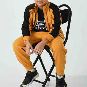 Combinaison jogger et haut douillet doublé en polaire pour les jours d'hiver Survêtement pour enfants Tenue élégante à manches longues avec ourlets côtelés - Product Image 6