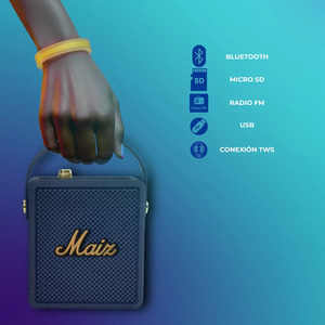 Vintage <b>Retro</b> Portable <b>Speaker</b> with Aux, SD, USB, and Bluetooth - Assorted Colors - Product Image 5