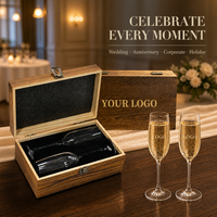 Ensemble de verres à champagne SHUNSTONE pour mariage, cadeau pour Monsieur et Madame, fiançailles, fête nuptiale, cadeau de couple, boîte en bois