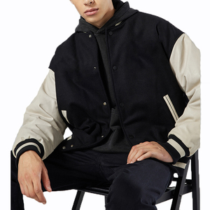 Top Vente Hommes Hiver Varsity Vestes Meilleur Matériel Nouvelle Arrivée Imperméable Plus La Taille Fermeture Éclair Direct Fabricant Pas Cher Prix - Product Image 4