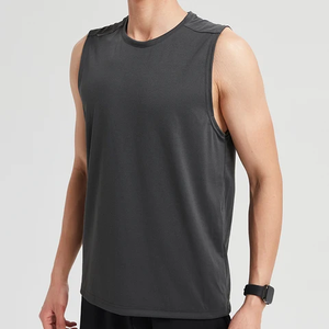 New Arrival Top Quality <b>Men</b> Tank Tops / Plain Dyed And Quick Dry Material 100%Cotton Made <b>Men</b> Tan - Product Image 4