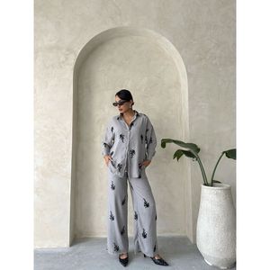 Pantalones de Lino para Mujer Topshow con Detalle Bordado, Pantalones al por Mayor - Product Image 6