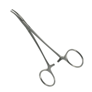 Pinces à moustiques à usage unique Micro Halsted 12,5 cm courbées en acier inoxydable allemand pour salle d'opération manuelle - Product Image 1