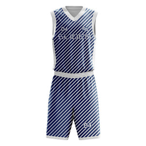 Muestras gratis de nueva camiseta de baloncesto y pantalones cortos de baloncesto personalizados para hombre sublimado Reversible uniforme de baloncesto - Product Image 6