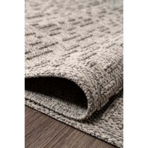 Tapis d'intérieur Netline Home, durable, gris, kilim, tissage plat, BR005, 80x150cm, fibres synthétiques pour chambre à coucher, bureau, chambre d'enfant - Product Image 2