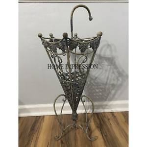 Soporte de paraguas de aspecto llamativo único hecho de Metal de calidad superior de diseñador inspirado en arte vintage rústico de proveedor indio - Product Image 1