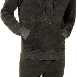 ชุดกีฬาผ้าฟลีซผ้าฝ้ายสำหรับผู้ชายชุดวอร์มซักได้มีฮู้ดพิมพ์ลาย - Product Image 4