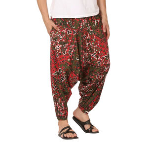 <b>Men's</b> Eco-Friendly 100% Cotton Lightweight Canvas Joggers Classic High Waist Harem Pants Free Size <b>Drawstring</b> Flat <b>Trousers</b> - Product Image 1