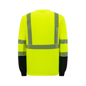 Camiseta de Seguridad ANSI con Transferencia Térmica, Cinta Reflectante Segmentada, Ropa de Trabajo para Hombre, Camisas de Alta Visibilidad de Manga Larga para Ingenieros de Construcción - Product Image 3