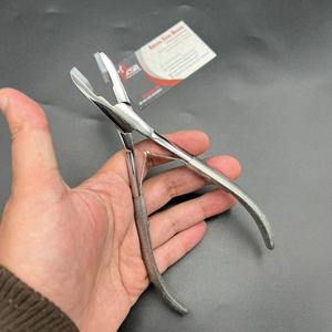 High Quality Silver Professional Heavy-Duty Stainless Steel Tape Hair Extension Pliers Glittery <b>Silicon</b> Grip Hair <b>Tool</b> - Product Image 6