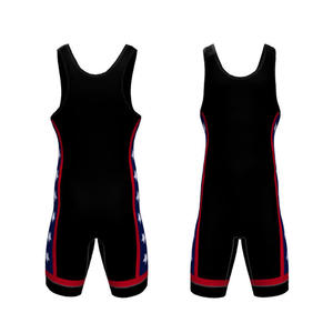 Manufacturer OEM Fighting Weightlifting Custom <b>Singlets</b> Digital Printing Breathable Custom Logo Wrestling Uniform High Quality - Product Image 4