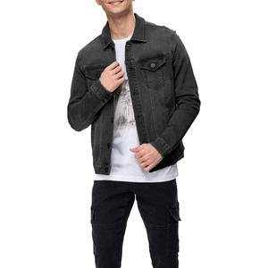 Veste d'hiver Nouvelle arrivée Veste en jean de haute qualité pour hommes Grande taille Manches longues ajustables Col rabattu Veste en jean pour hommes - Product Image 5
