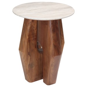 Mesa Auxiliar Moderna de Madera y Mármol, Ecológica, Duradera, Muebles para el Hogar, Oficina, Dormitorio, Diseño Minimalista para Sala de Estar, Sofá, Comedor - Product Image 1