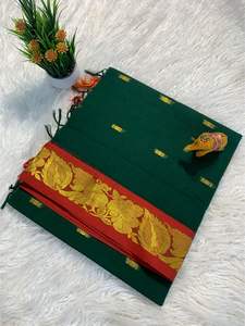 ส่าหรีผ้าไหมคอตตอนเนื้อนุ่มแบบดั้งเดิมสวยล่าสุดเสื้อสตรีมีสไตล์สุดพิเศษเสื้อผ้าเจ้าสาวสำหรับงานเลี้ยงแฟนซีปาร์ตี้งานแต่งงาน - Product Image 5