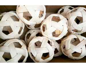 ลูกบอลหวายตกแต่งสำหรับจัดแสดงหน้าต่างลูกบอลหวายจากเวียดนามสำหรับการส่งออกและตกแต่ง - Product Image 1