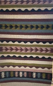 Tapis kilim en laine et jute tissé à la main de Bohème moderne Tapis de salon Dhurrie à tissage plat - Product Image 3