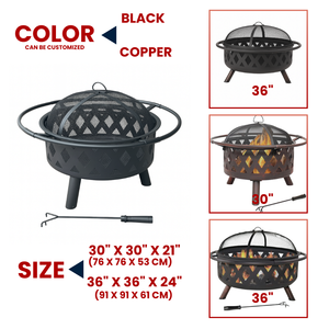 Brasero de Acero con Parrilla de Cocina Extraíble Rápida, Brasero Portátil de Leña para Exteriores con Mesa Redonda para Patio y Camping - Product Image 4