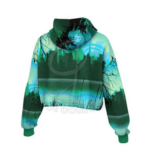 Sweat à capuche à manches longues imprimé de logo professionnel personnalisé pour femmes en coton XS 100% Tissu polaire d'hiver à prix raisonnable - Product Image 3