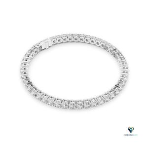 7.008 CT Round Lab Grown Diamond Tennis Bracelet in 14K <b>Solid</b> <b>Gold</b> 3.30mm Round Cut Diamond Bracelet for Women <b>Gold</b> Fine Jewelry - Product Image 3