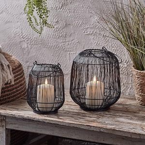Handmade Iron Metal Wire Tea Light Holder Stand <b>Black</b> <b>Candle</b> <b>Lantern</b> for Home Christmas Weddings & Table Decorations - Product Image 1