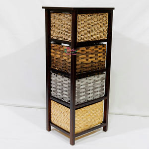 Artex Dong Thap Factory Handmade Seagrass Water Hyacinth Storage Rack Decorative Cabinet <b>Display</b> <b>Shelves</b> - Product Image 4