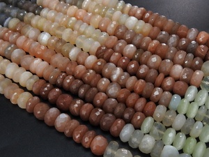 Nueva llegada Cuentas de piedra lunar redondas facetadas multicolores Piedra suelta para la fabricación de joyas Precio al por mayor - Product Image 3